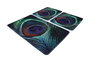 Mijölnir Juego de alfombrillas de baño Peacock multicolor